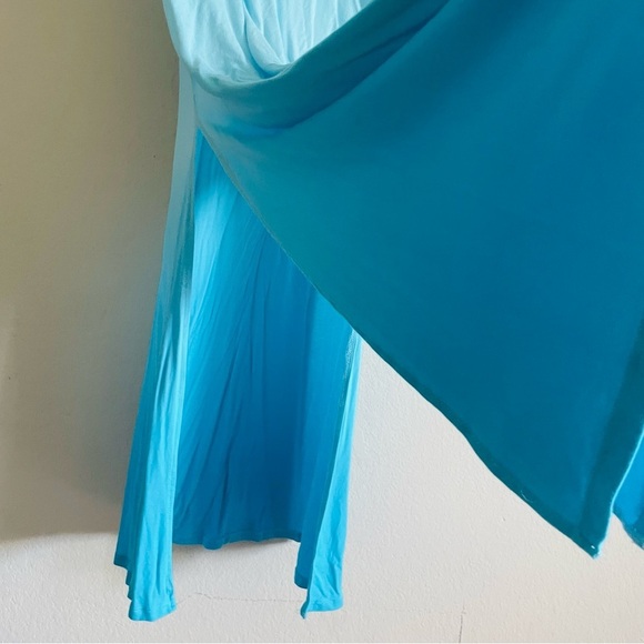 Soho New York Company Blue Sleeveless V-Neck Sundress maxi Large casual summer - Picture 8 of 10